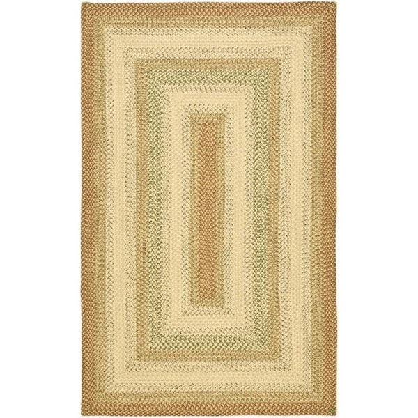 Safavieh 5 x 8 ft. Medium Rectangle Braided- Rust and Multi Hand Made Rug BRD303A-5 - main